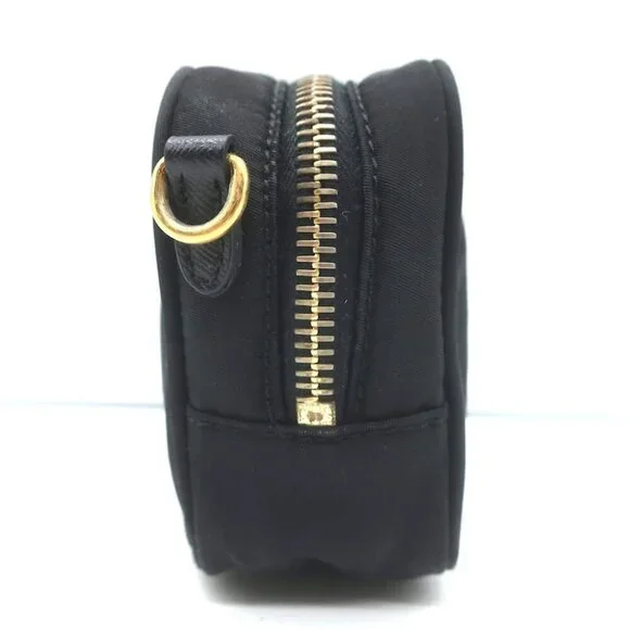 Prada Tessuto Mini Camera Crossbody Bag Black Nylon & Saffiano Leather Clutch - Picture 6 of 15